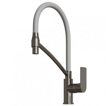 Смеситель для кухни 35к MIXLINE ML26-10 "Life" гибкий излив, б/отв, боковая ручка