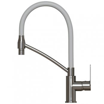 Смеситель для кухни 35к MIXLINE ML26-10 "Life" гибкий излив, б/отв, боковая ручка