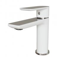 Смеситель для раковины 35k MIXLINE ML33-04 "City White" БЕЛЫЙ/ХРОМ