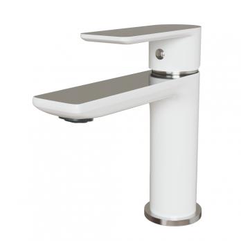 Смеситель для раковины 35k MIXLINE ML33-04 "City White" БЕЛЫЙ/ХРОМ