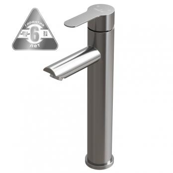 Смеситель для раковины 35k MIXLINE MLSS32-042 "Stainless" высокий излив НЕРЖ