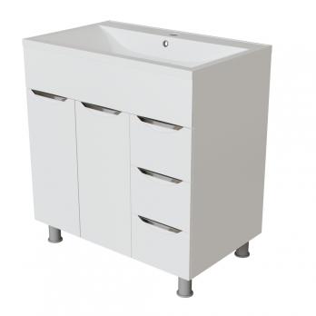 Тумба д/ванной "ЭТЬЕН-80" под раковину Нелли-80 (MIXLINE) (ПВХ)