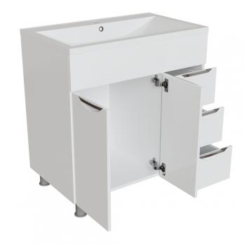 Тумба д/ванной "ЭТЬЕН-80" под раковину Нелли-80 (MIXLINE) (ПВХ)