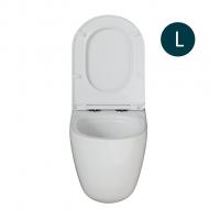 Унитаз подвесной безободковый WAVE SUNSET Tornado3.0, сид. дюропласт, м/л, быстр, БЕЛЫЙ глянец (L)