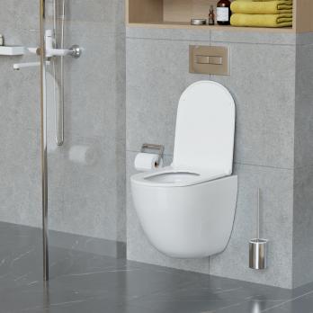 Унитаз подвесной безободковый WAVE SUNSET Tornado3.0, сид. дюропласт, м/л, быстр, БЕЛЫЙ глянец (L)