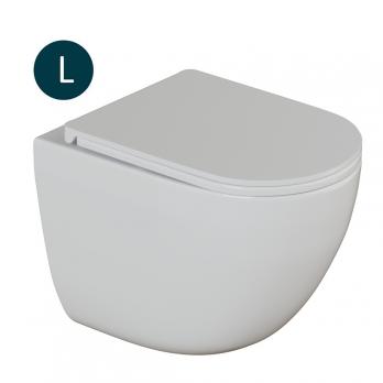 Унитаз подвесной безободковый WAVE SUNSET Tornado3.0, сид. дюропласт, м/л, быстр, БЕЛЫЙ глянец (L)