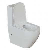 Унитаз-компакт безободковый WAVE NEO Tornado1.0, гор,ниж,2-кн.арм,сид.дюропл,м/л,быстр,БЕЛЫЙ глянец