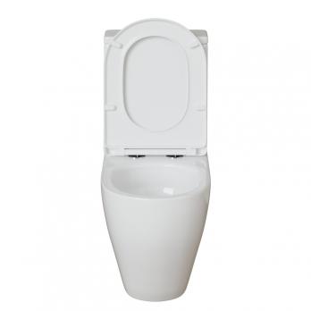 Унитаз-компакт безободковый WAVE NEO Tornado1.0, гор,ниж,2-кн.арм,сид.дюропл,м/л,быстр,БЕЛЫЙ глянец