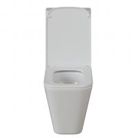 Унитаз-компакт безободковый WAVE SQUARE Tornado1.0, гор,ниж,2-кн.арм,сид.дюро,м/л,быстр,БЕЛЫЙ глянец