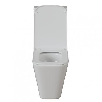 Унитаз-компакт безободковый WAVE SQUARE Tornado1.0, гор,ниж,2-кн.арм,сид.дюро,м/л,быстр,БЕЛЫЙ глянец