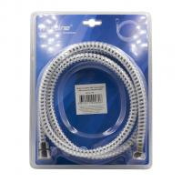 Шланг душевой 150 см имп/кон, ПВХ, белый/хром MIXLINE MIX-5-150 ЛЮКС (блистер)