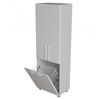 Пенал "СПУТНИК-60" белый с корзиной (600*1900*335)  (ПВХ)