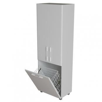 Пенал "СПУТНИК-60" белый с корзиной (600*1900*335)  (ПВХ)