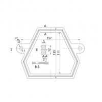 Арматура к смыв. бачку 2-ух кноп, IDDIS нижний подвод, трапецевидная прокладка, тип В,  F012400-02K