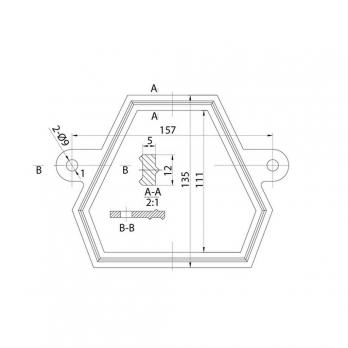 Арматура к смыв. бачку 2-ух кноп, IDDIS нижний подвод, трапецевидная прокладка, тип В,  F012400-02K