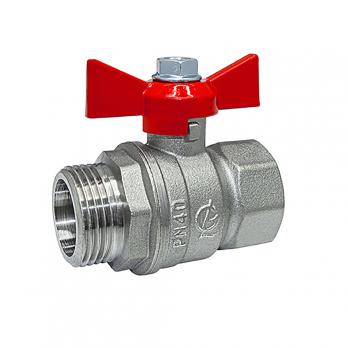 Кран шаровой 1' вн/нар бабочка 11б27п1 Стандарт 231 ГАЛЛОП никель PN40