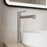 Смеситель для раковины 26к IDDIS AIGBC01i01 "Aiger" высокий, литой, п/гайку ХРОМ матовый