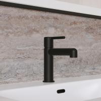 Смеситель для раковины 26к IDDIS AIGBL00i01 "Aiger" литой, п/шпильку ЧЕРНЫЙ матовый