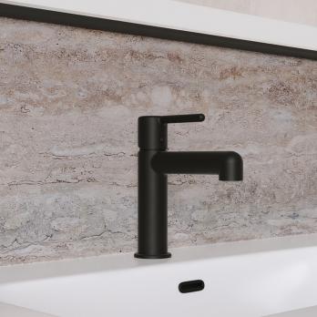 Смеситель для раковины 26к IDDIS AIGBL00i01 "Aiger" литой, п/шпильку ЧЕРНЫЙ матовый