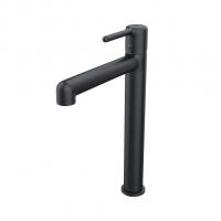 Смеситель для раковины 26к IDDIS AIGBL01i01 "Aiger" высокий, литой, п/гайку ЧЕРНЫЙ матовый