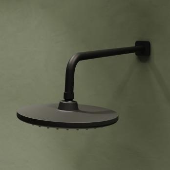 Душевая система 35к IDDIS RAYBL02i67 "Ray" лейка "Тропический душ", встраиваемая ЧЕРНЫЙ матовый