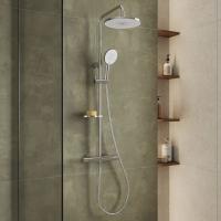 Душевая система термостат Milardo ILSSBTHM89 "Ideal Spa" лейка "Тропический душ" ХРОМ