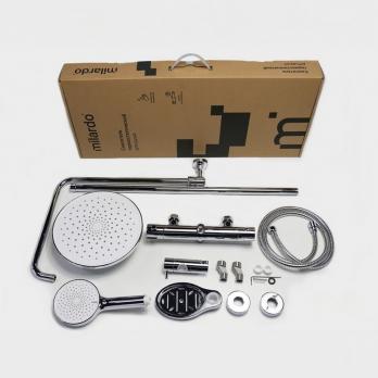 Душевая система термостат Milardo ILSSBTHM89 "Ideal Spa" лейка "Тропический душ" ХРОМ