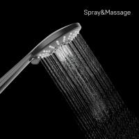 Лейка для душа Milardo ILS5FBRM18 "Ideal Spa" D111мм, 5 режимов, ЧЕРНЫЙ матовый, коробка