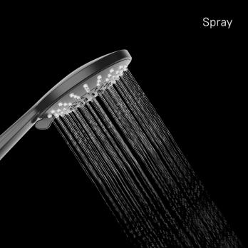 Лейка для душа Milardo ILS5FBRM18 "Ideal Spa" D111мм, 5 режимов, ЧЕРНЫЙ матовый, коробка