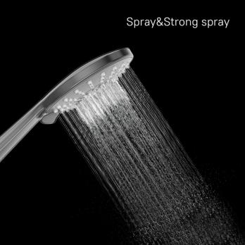 Лейка для душа Milardo ILS5FBRM18 "Ideal Spa" D111мм, 5 режимов, ЧЕРНЫЙ матовый, коробка