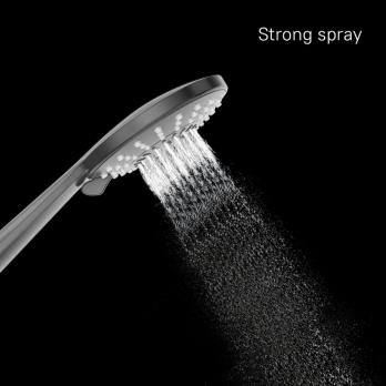 Лейка для душа Milardo ILS5FBRM18 "Ideal Spa" D111мм, 5 режимов, ЧЕРНЫЙ матовый, коробка