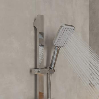 Лейка для душа Milardo ILS3FCSM18 "Ideal Spa" квадрат, 3 режима, ХРОМ, коробка