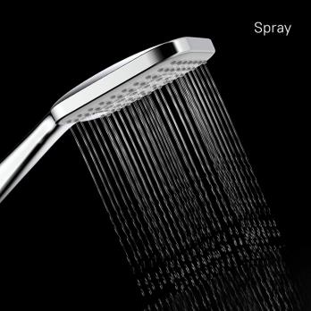 Лейка для душа Milardo ILS3FCSM18 "Ideal Spa" квадрат, 3 режима, ХРОМ, коробка