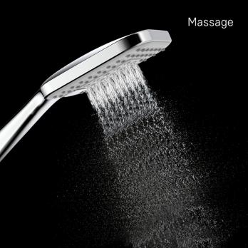 Лейка для душа Milardo ILS3FCSM18 "Ideal Spa" квадрат, 3 режима, ХРОМ, коробка