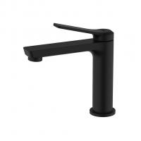 Смеситель для раковины 25к IDDIS PARBL00i01 "Parker" литой, под шпильку, ЧЕРНЫЙ матовый