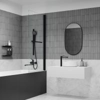 Смеситель для раковины 25к IDDIS PARBL01i01 "Parker" высокий, литой, под гайку, ЧЕРНЫЙ матовый