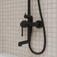 Душевая система 35к IDDIS AIGBL3Fi06 "Aiger" лейка "Тропический душ" ЧЕРНЫЙ матовый