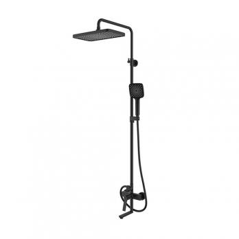 Душевая система 35к IDDIS PARBL3Fi06 "Parker" лейка "Тропический душ" ЧЕРНЫЙ матовый