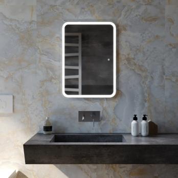 Зеркало MIXLINE "Стив" 500*700 (ШВ) сенсорный выключатель, светодиодная подсветка, гор/верт крепеж