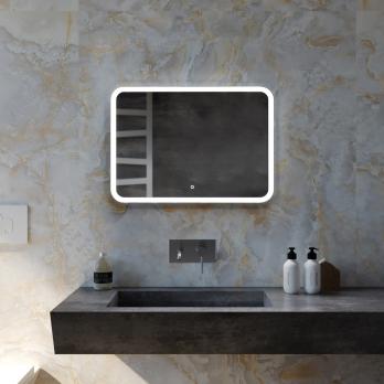 Зеркало MIXLINE "Стив" 500*700 (ШВ) сенсорный выключатель, светодиодная подсветка, гор/верт крепеж