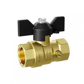 Кран д/маном шаровой 1/2''вн - 1/2''вн с бабочкой, со спуском РУ40 LD PRIDE