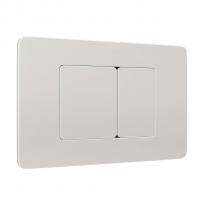 Кнопка смыва WAVE SS01 универсальная, БЕЛЫЙ, прямоугольная, НЕРЖ