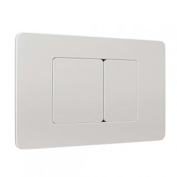 Кнопка смыва WAVE SS01 универсальная, БЕЛЫЙ, прямоугольная, НЕРЖ