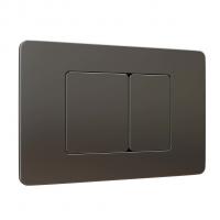 Кнопка смыва WAVE SS08 универсальная, ЧЕРНЫЙ ГРАФИТ, прямоугольная, НЕРЖ