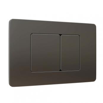 Кнопка смыва WAVE SS08 универсальная, ЧЕРНЫЙ ГРАФИТ, прямоугольная, НЕРЖ