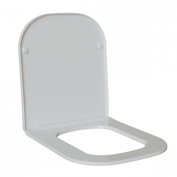 Сиденье для унитаза  WAVE STRONG дюропласт, микролифт, БЕЛЫЙ глянец
