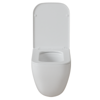 Унитаз подвесной безободковый WAVE STRONG Tornado3.0, сид. дюропласт, м/л, быстр, БЕЛЫЙ глянец (L)