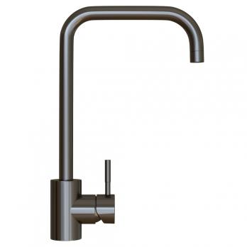 Смеситель для кухни 35k MIXLINE MLSS-0301BL трубчатый излив, п/гайку ЧЕРНЫЙ ГРАФИТ