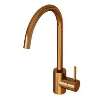 Смеситель для кухни 35k MIXLINE MLSS-0303BR трубчатый излив, п/гайку БРОНЗА