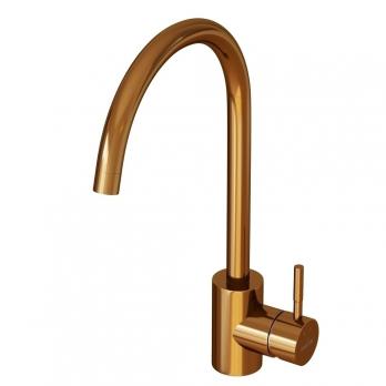 Смеситель для кухни 35k MIXLINE MLSS-0303BR трубчатый излив, п/гайку БРОНЗА